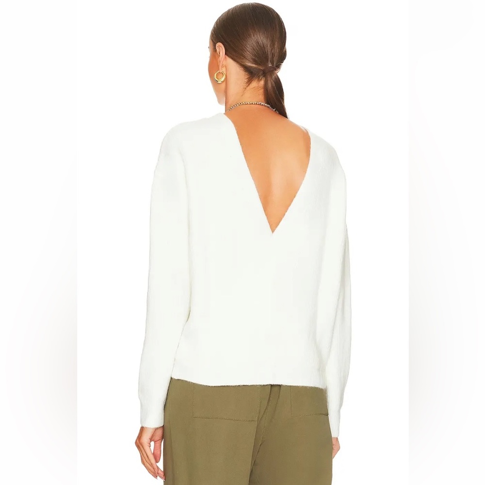 Bardot The Cross Back Knit Sweater in Ivory M Medium Revolve NEW WITH TAGS!